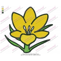 Yellow Flower Embroidery Design 02